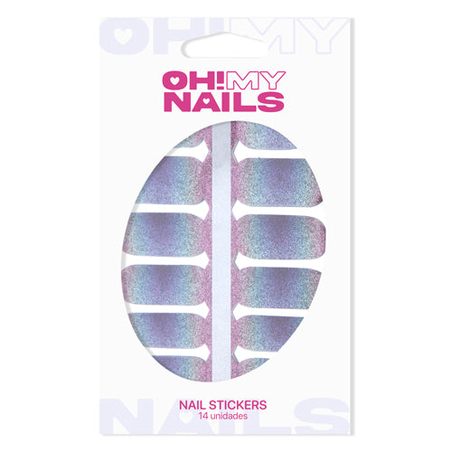 NAIL STICKERS RAINBOW GLITTER