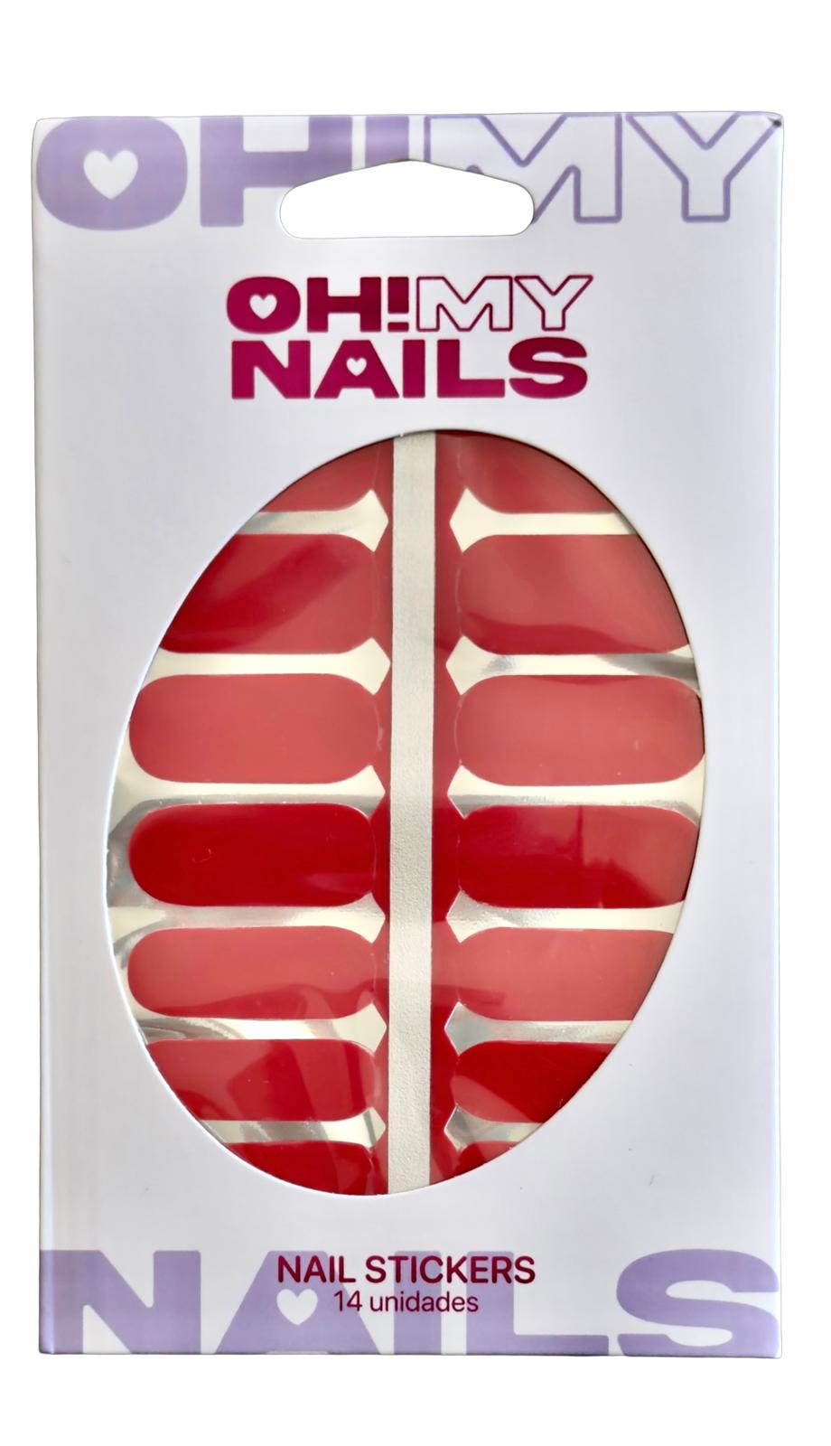 NAIL STICKERS ROJO